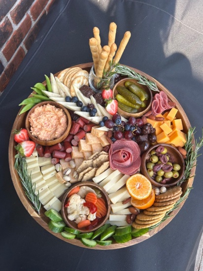Small circular charcuterie board