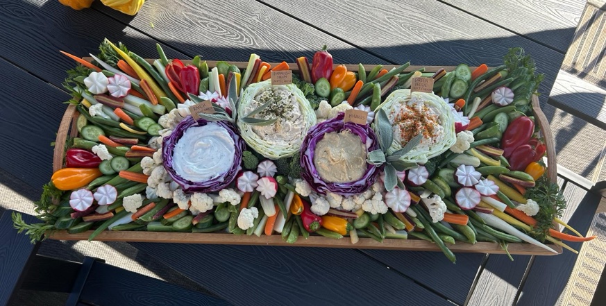 Vegetable rectangle board